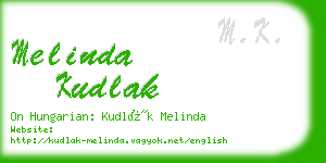 melinda kudlak business card